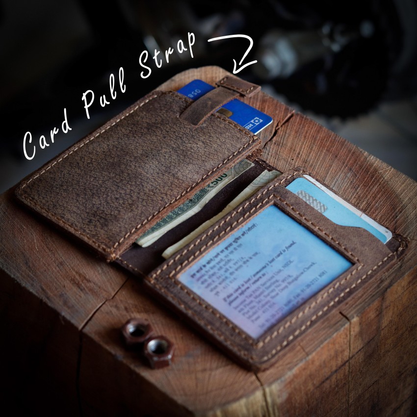 GlidingGear Co. Wildwest Wallet - Handcrafted Genuine Leather Bifold Wallet  for Men