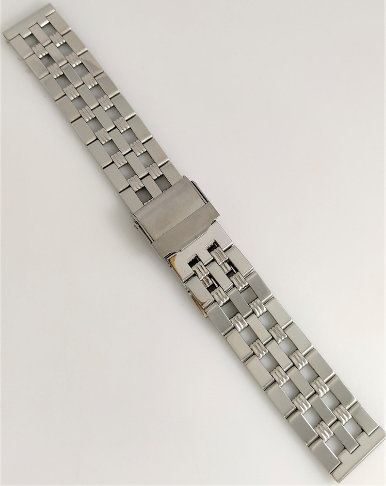 uberjewels Men s Stainless Steel Straight End Solid Metal Link Bracelet Watch Band for 18mm Lug size 18 mm Stainless Steel Watch Strap