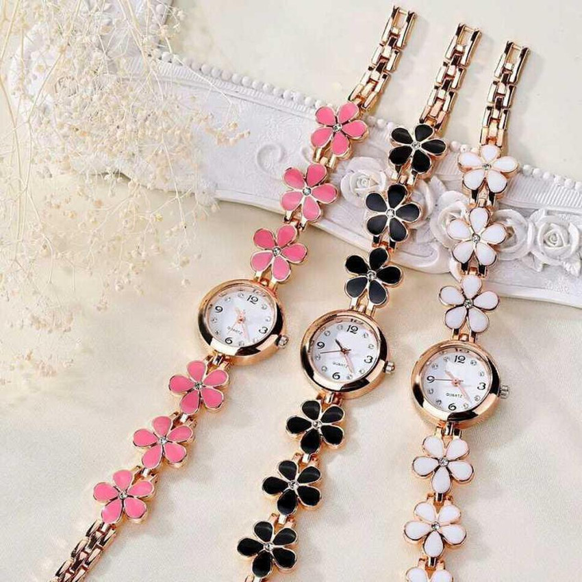 Finotic Flower Watch For Girls Flower Watch combo Analog Watch