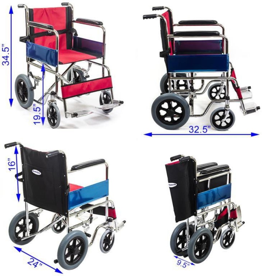 KosmoCare Tranz Compact Manual Wheelchair Online India - Kosmochem