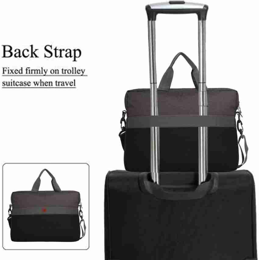 Leather laptop bag with trolley sleeve hot sale