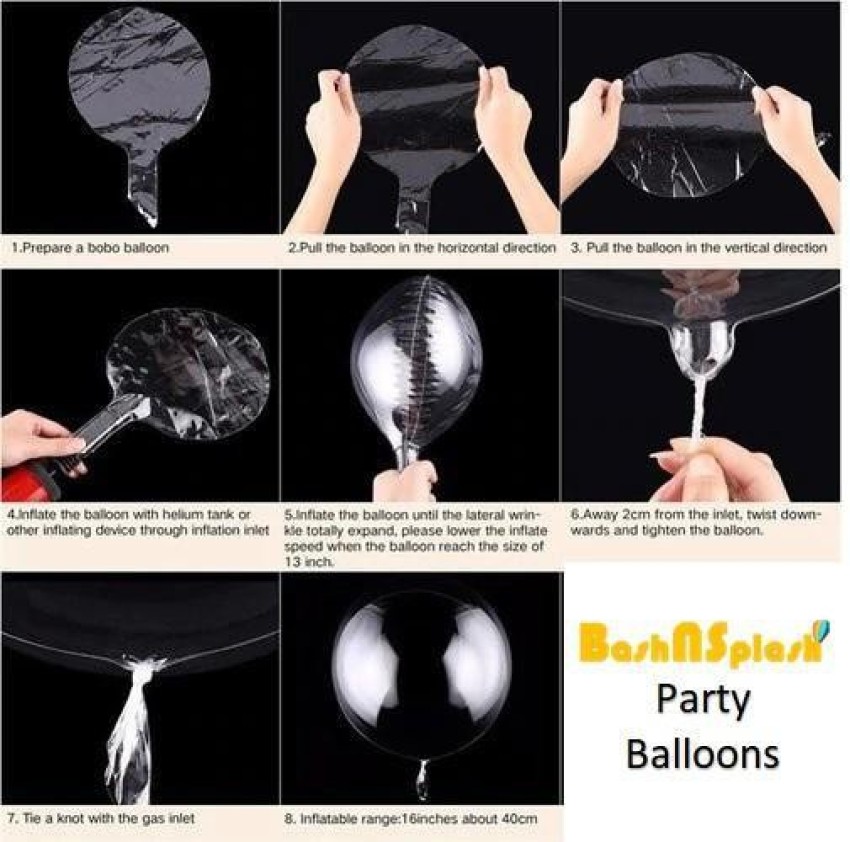 6 Pack 36 Clear Transparent Bobo Balloon Crystal Clear Balloons Jumbo Clear  Balloons Wedding Balloons Bubble Balloons 