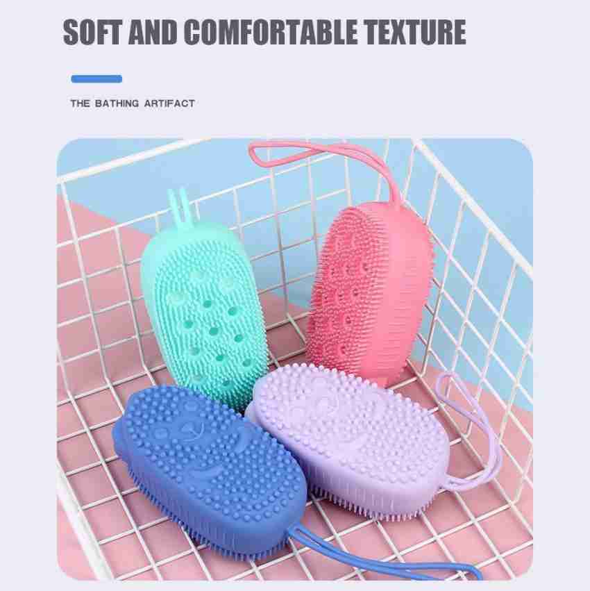 GLowcent Silicone Soft Bath Shower Brush Body Scrubber with Soap Dispenser  G5 - Price in India, Buy GLowcent Silicone Soft Bath Shower Brush Body  Scrubber with Soap Dispenser G5 Online In India