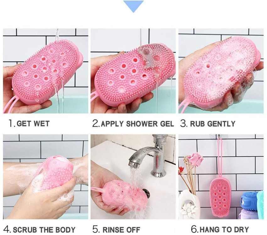 GLowcent Silicone Soft Bath Shower Brush Body Scrubber with Soap Dispenser  G5 - Price in India, Buy GLowcent Silicone Soft Bath Shower Brush Body  Scrubber with Soap Dispenser G5 Online In India