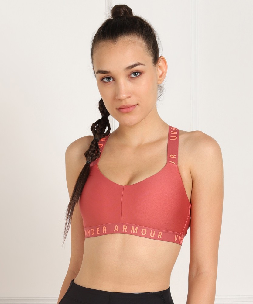 UNDER ARMOUR Wordmark Strappy Sportlette Women Sports Lightly Padded Bra -  Buy UNDER ARMOUR Wordmark Strappy Sportlette Women Sports Lightly Padded Bra  Online at Best Prices in India