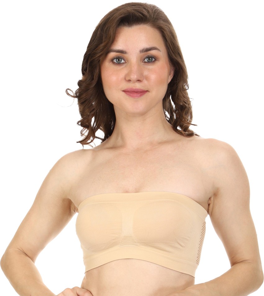 PLUMBURY NON PADDED STRAPLESS TUBE TOP BRA Women Bandeau/Tube Non Padded Bra  - Buy PLUMBURY NON PADDED STRAPLESS TUBE TOP BRA Women Bandeau/Tube Non  Padded Bra Online at Best Prices in India