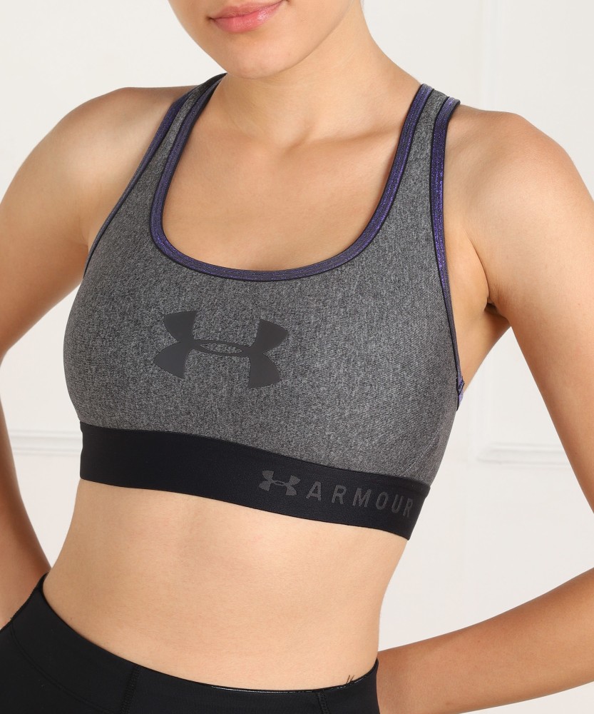 UNDER ARMOUR Armour Mid Crossback Iridescent Heather Women Sports Lightly  Padded Bra - Buy UNDER ARMOUR Armour Mid Crossback Iridescent Heather Women  Sports Lightly Padded Bra Online at Best Prices in India