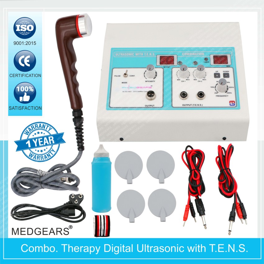 Physiogears Digital Unit Ultrasound Physiotherapy Machine For Pain Relief,  Corded Electric, Simple White : : Health & Personal Care