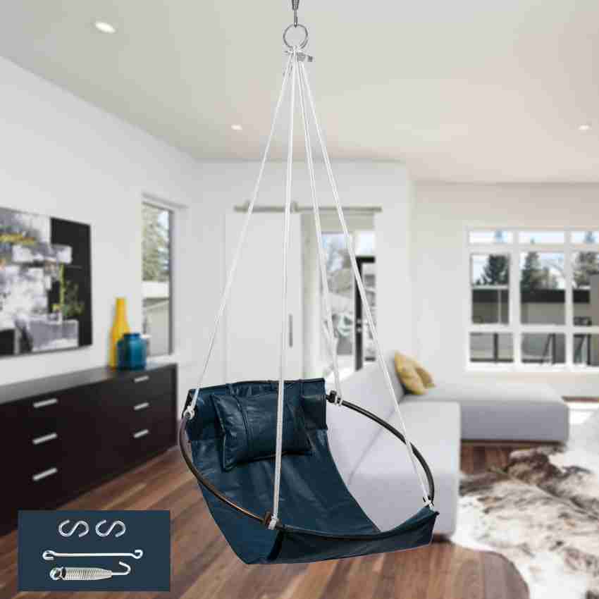 Swingzy Sling Leather Hanging Swing Circular Iron Frame Swing