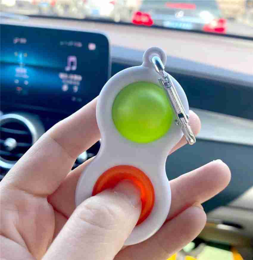 Mini Dimple Fidget Spinner Toys Keychain-push Bubble Pop Handheld