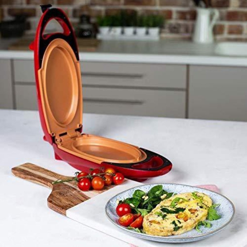 Better Chef Electric Double Omelet Maker - Red, Non-Stick, Omelet Mode