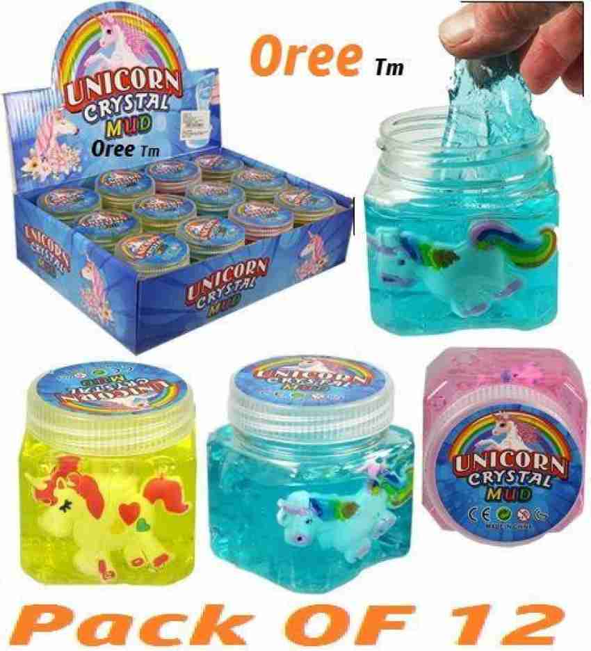 Magic toy Clay Slime Crystal Color Blowing Bubbles 6pcs Pack Slime