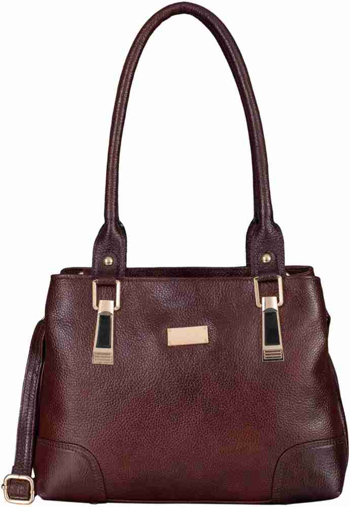 BRAND LEATHER Brown Hand held Bag Genuine Leather Designer Handbag for Women Shoulder Bag for Ladies Crossbody Bag Women s Top Handle Purse brown Price in India Flipkart