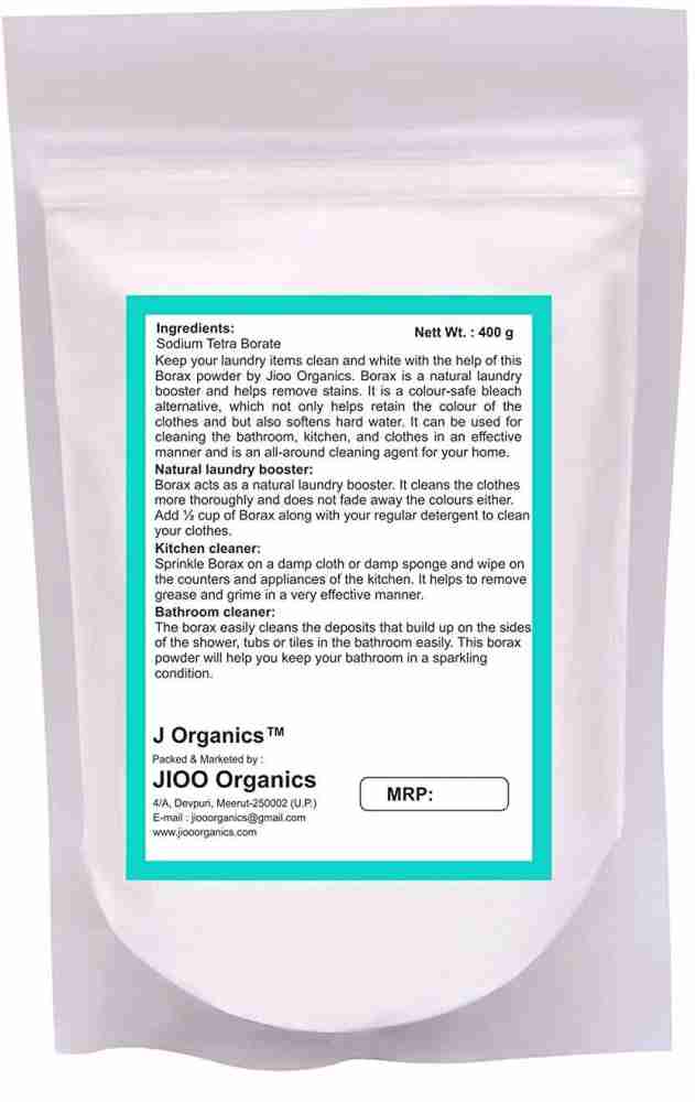 Jioo Organics Polvo de bórax, Suhaga, 100% puro con blanqueamiento y poder  de limpieza para Cryst&, 14.11 oz