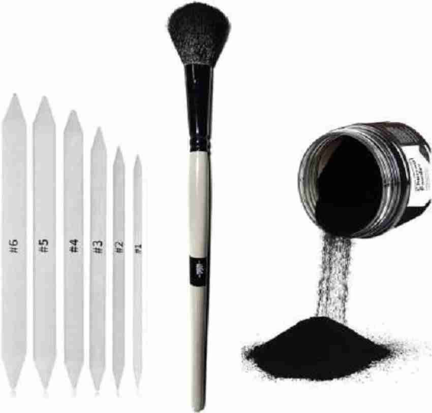 ARTTWALA White Paper Stump/Art Blender/Tortillons to Smudge  or Blend Charcoal, Crayon & Graphite with Kneadable Eraser & Smudger Brush  - ART SET