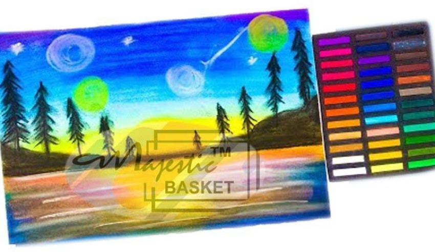 Camlin Majestic Basket 36 Artist Soft Pastels With 12 Colour  Pencils Shades [Bright & Precise Colouring] - Soft Pastel & Pencil Colour