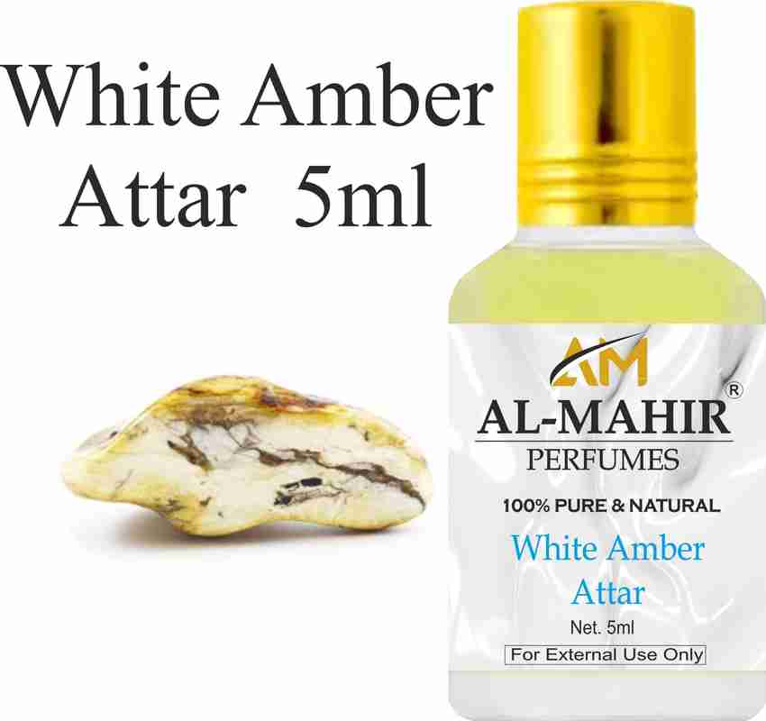 Al Mahir White Amber Attar 5ml For Unisex Pure Natural Non