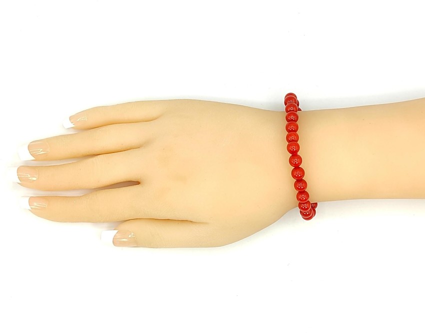 Red Coral bracelet Buddha handmade beaded bracelet at 1550  Azilaa