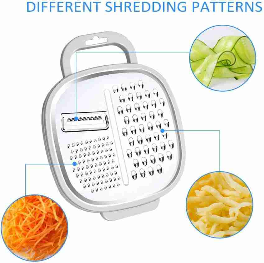 1pc, Box Grater, Stainless Steel Box Grater, Cheese Grater, Potato Slicer,  Household Cheese Grater, Food Shredder, Vegetable Grater, Ginger Grinder,  Kitchen Tools