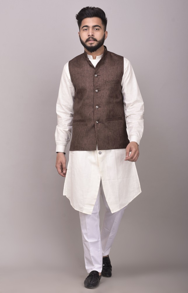 Kurta hot sale pyjama waistcoat