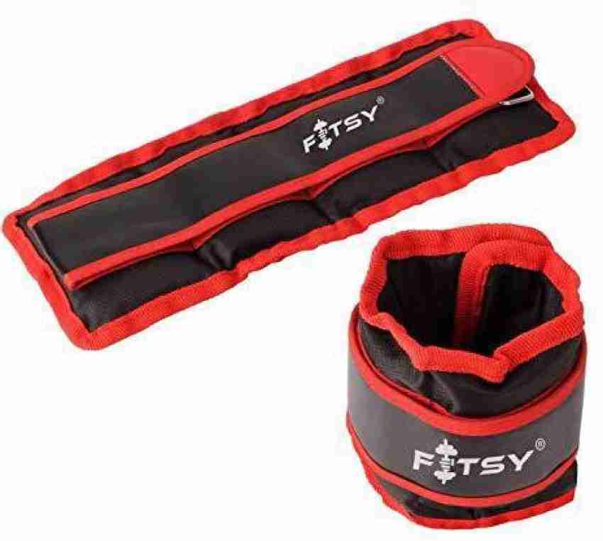 FITSY Adjustable Ankle Weights - 1.5 KG x 2 - Black Color