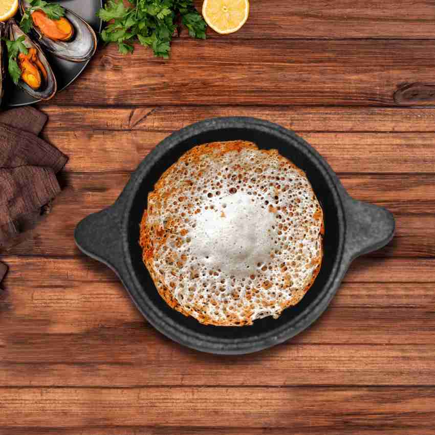 Pre-Seasoned Cast Iron Appam Pan 8 Inch, 20 cm