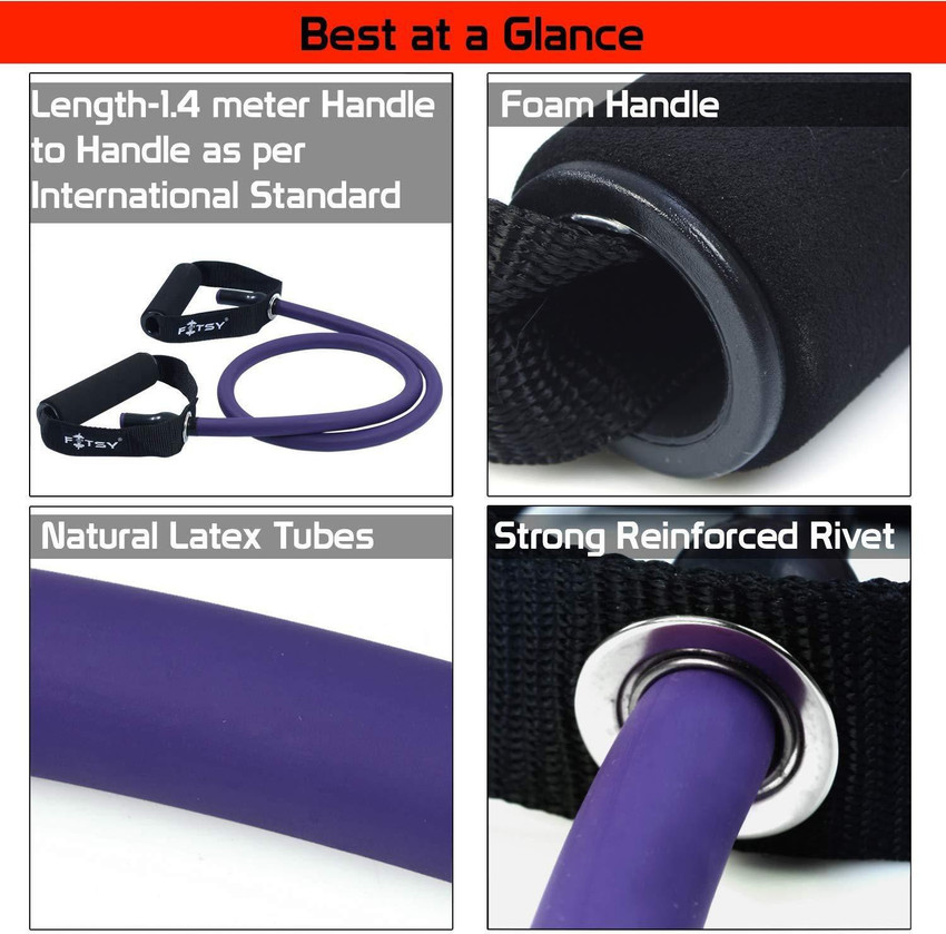 FITSY Resistance Toning Tube with Additional Door Anchor Orange Purple Resistance Tube Buy FITSY Resistance Toning Tube with Additional Door Anchor Orange Purple Resistance Tube Online at Best Prices
