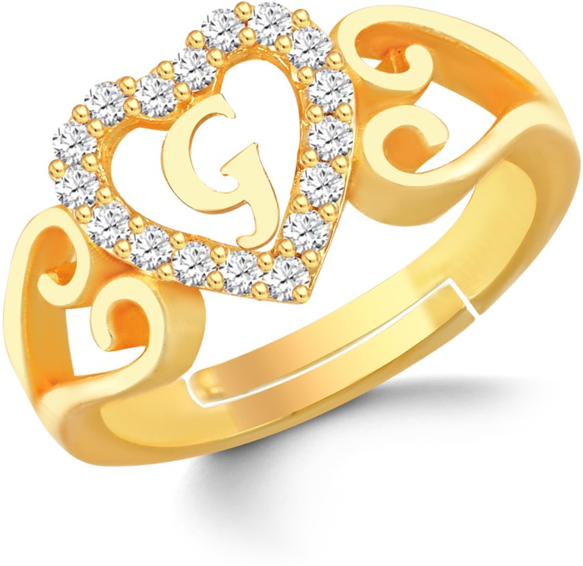 Alphabet rings clearance in gold