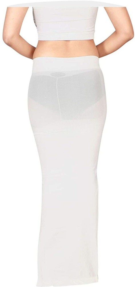 fishcut beige Saree Shapewear Petticoat for Women, Microfibre