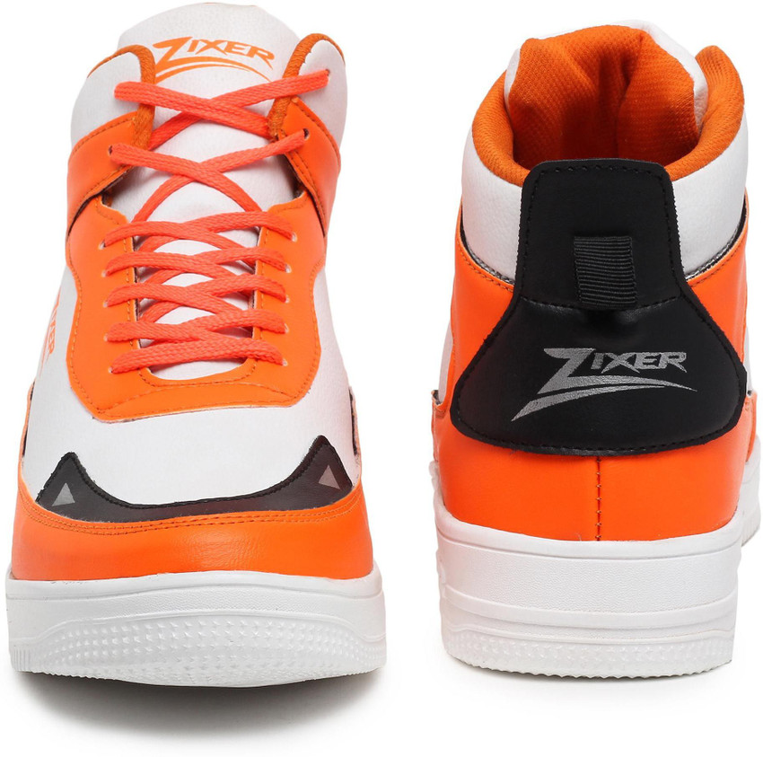 Neon orange nike high tops on sale