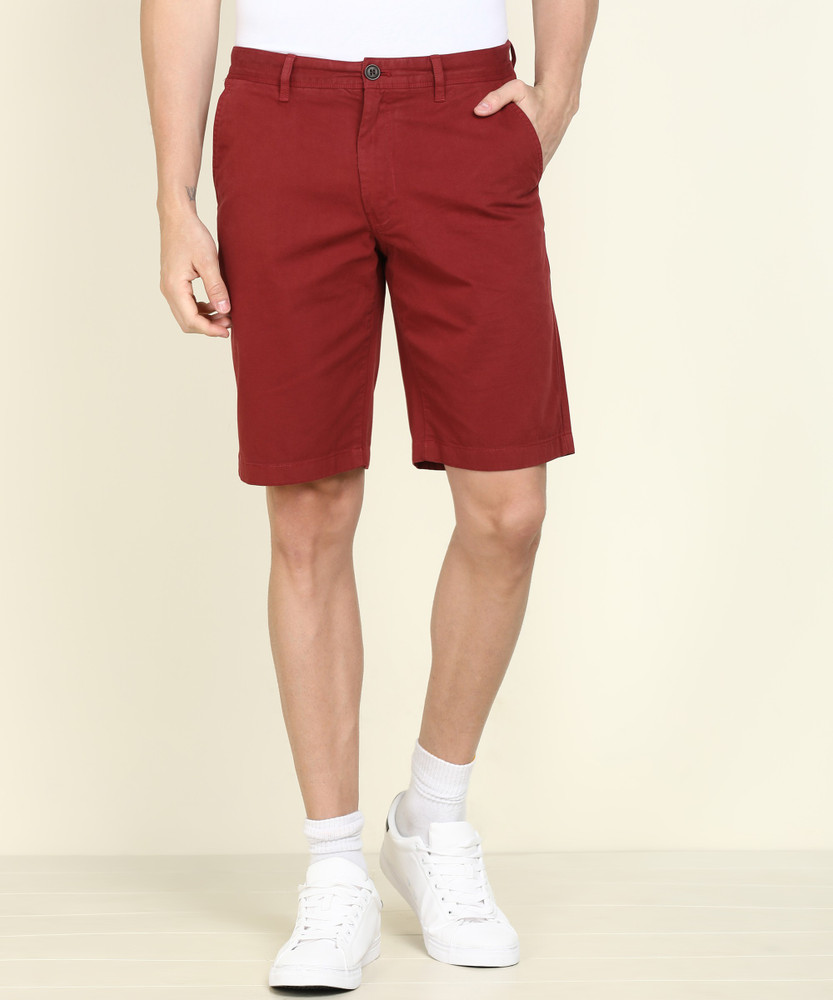 Mens red khaki shorts clearance