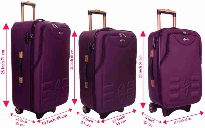 STUNNERZ Large Check In Luggage Trolley Bag,Travel Bag, Suitcase,Tourist Bag, purple Check-in Suitcase - 28 inch Purple - Price in India