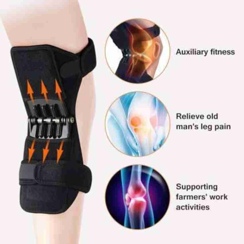 Power Knee Support Brace Spring Knee Brace, 1pair Patella Booster Spring Knee  Brace Support For Hiking Sports