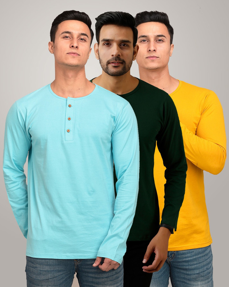 CLOTHING CULTURE Solid Men Henley Neck Multicolor T Shirt Buy CLOTHING CULTURE Solid Men Henley Neck Multicolor T Shirt Online at Best Prices in India Flipkart