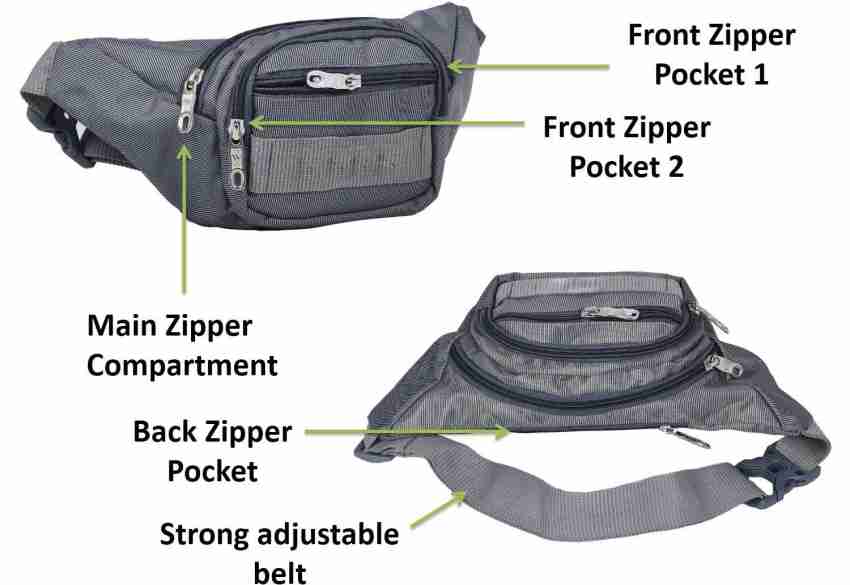 Hi Trend Zippered Secure Waist/Bum Bag Multi-purpose Travel