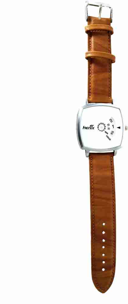 Henix Watches HENIXW1SWBR HENIX WTCH 001 SWBR Analog Watch For Men Buy Henix Watches HENIXW1SWBR HENIX WTCH 001 SWBR Analog Watch For Men Analouge leather belt Uniqque Chakri Henix watch for Men Boys ...