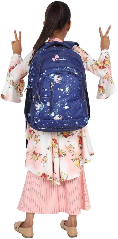 BEAUTY GIRLS GIRLS Polyester 30 L DESIGNER FLOWER PRINT School Backpack for  Girls 30 L Backpack Pink  Price in India  Flipkartcom