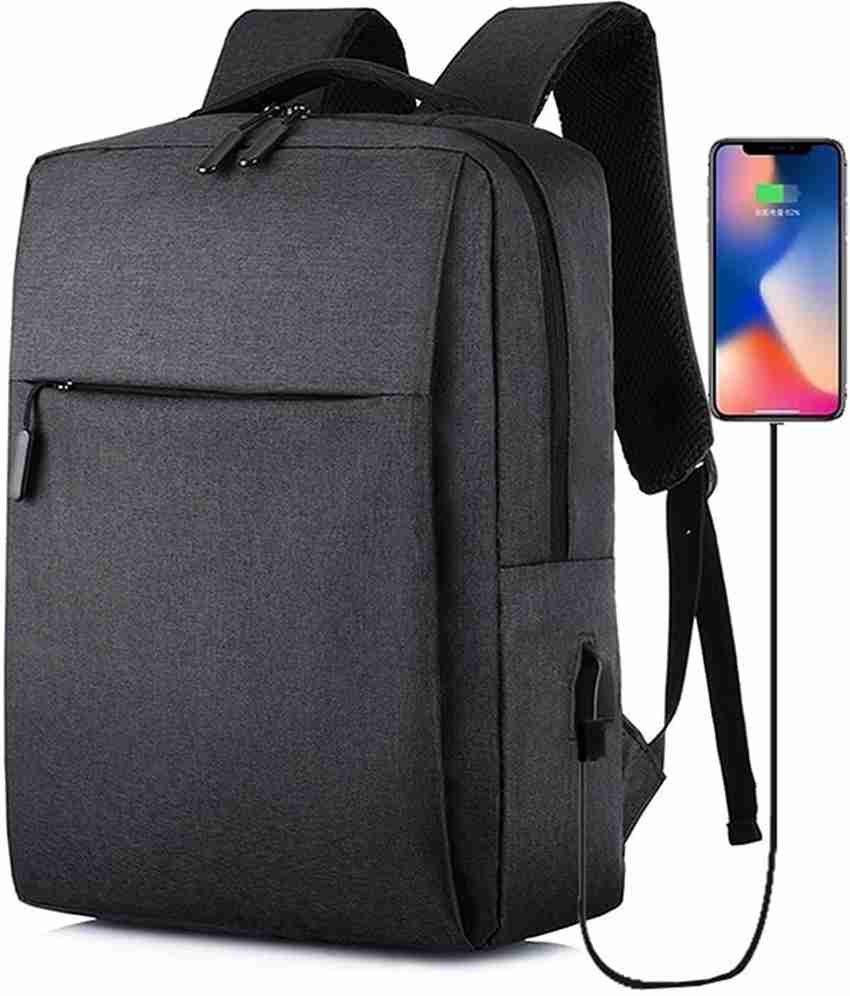 Flipkart Kiwilon Oxford Cloth Unisex Laptop Bag for 15.6 Inch Laptop Bakpack with USB Charging Port Black Waterproof Backpack Backpack