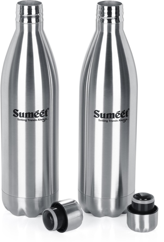 Sumeet Stainless Steel Double Walled Flask / Water Bottle, with Flip L –  Sumeet Cookware
