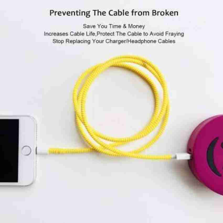 10 Pieces Spiral Cable Protector, Chargers Cable Protector Data Cable  Protective Sleeve, Headphone Saver, Charger Protective Cover for Phone USB