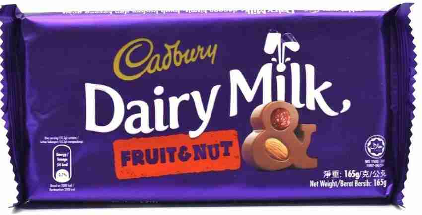 Dairy milk fruit and clearance nut