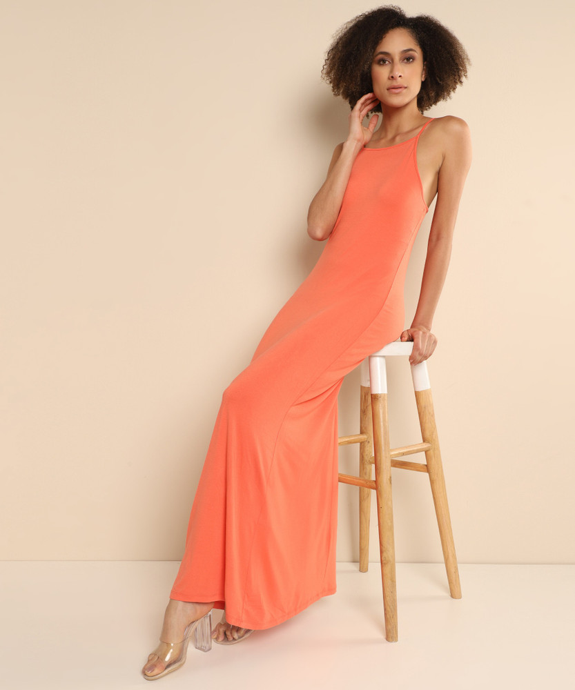 Forever 21 orange maxi deals dress