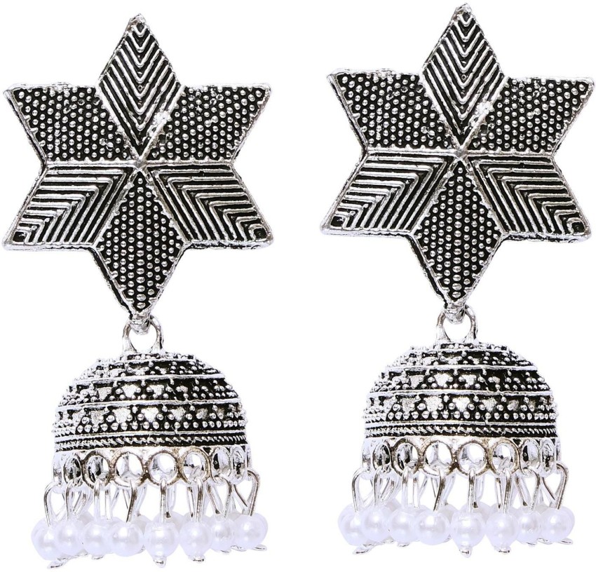 Flipkart.com - Buy CRUNCHY FASHION Shinning Star Jhumka Earrings 