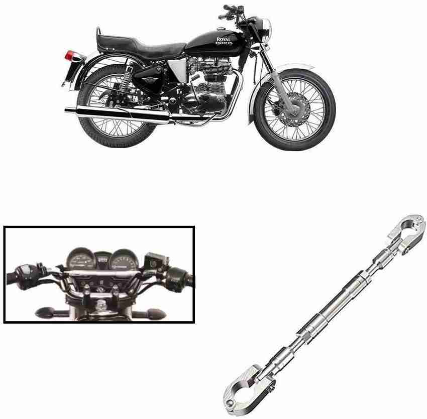 Qiisx Motorcycle Handlebar Cross Bar Silver for Royal Enfield