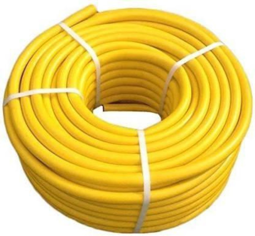 Garden Pipe Flexible 0.75 inch Yellow Garden Water Pipe 15 Meters Long PVC  Garden Pipe Water Hose Pipe Heavy Duty Leak Proof Water Garden Pipe