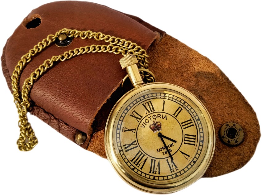 Ascent India Brass Pocket watch chain with Brown Leather Cover gift 1 brass Brass Pocket Watch Chain Price in India Buy Ascent India Brass Pocket watch chain with Brown Leather Cover