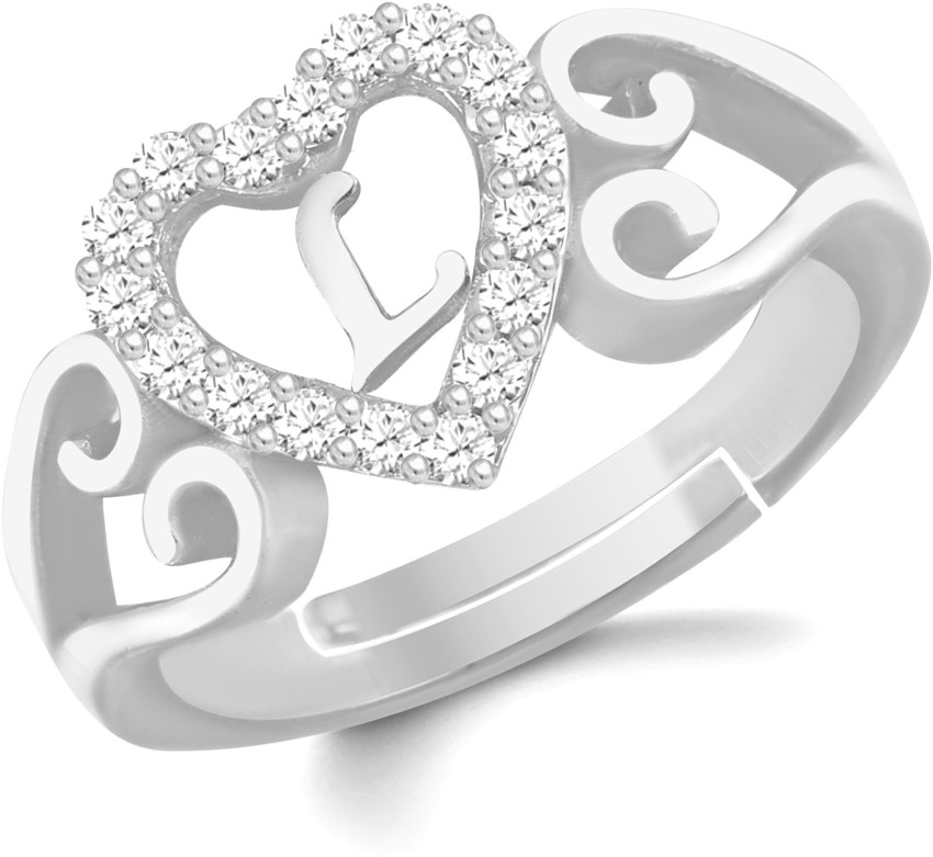 Kanak Jewels Valentine Ring letter 