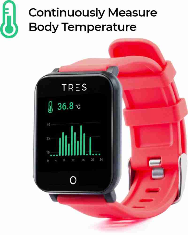 Tres Care C303 SpO2 HR Body Temp Fitness Tracker Smartwatch
