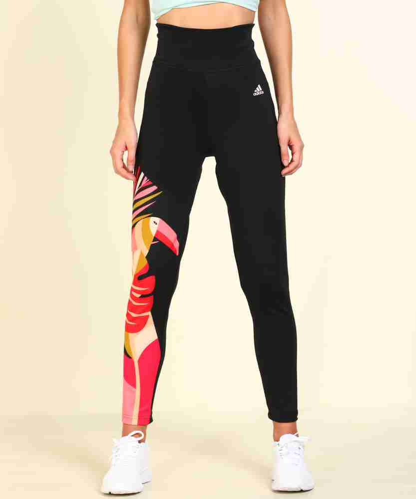 Buy ADIDAS Printed Women Black Tights Online at Best Prices in India