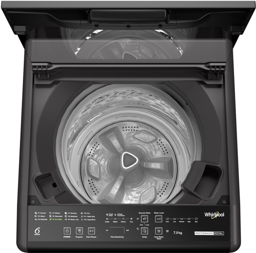 whirlpool 7 kg fully automatic top load grey